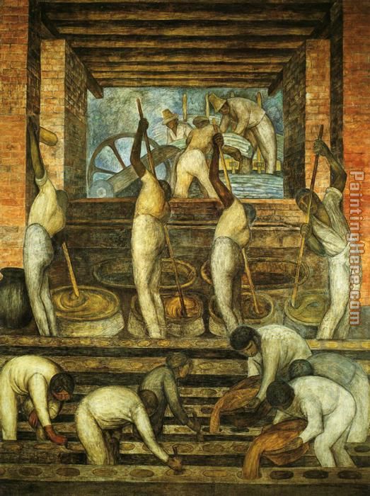 The Sugar Mill painting - Diego Rivera The Sugar Mill art painting